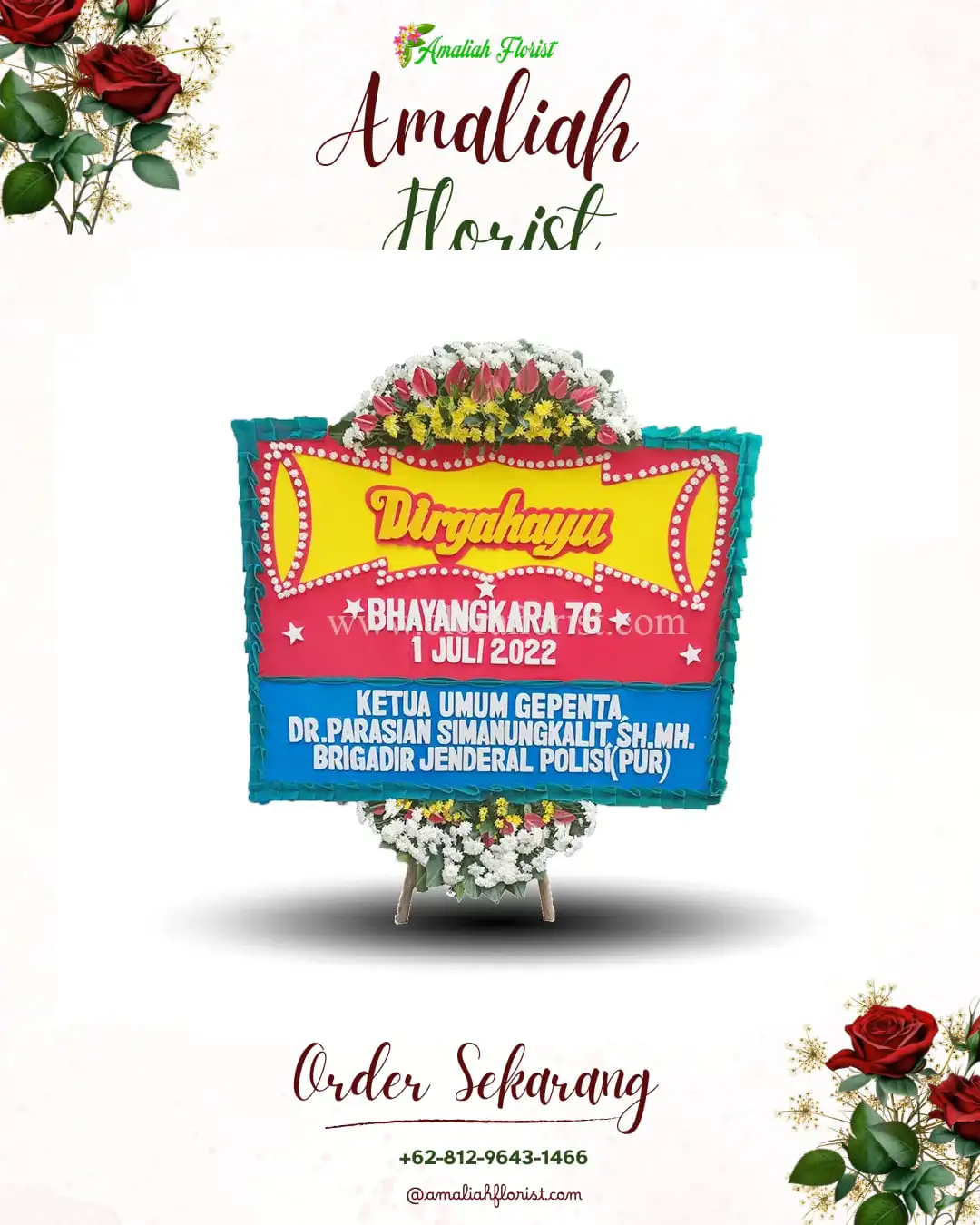 Papan Bunga HUT Ulang Tahun Sumber Wetan